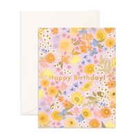 Fox & Fallow Greeting Card - Birthday Floralscape