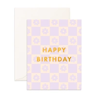 Fox & Fallow Greeting Card - Lilac Daisy Daisy Grid