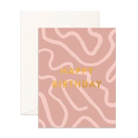 Fox & Fallow Birthday Como Rose Greeting Card