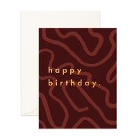 Fox & Fallow Birthday Como Raspberry Greeting Card