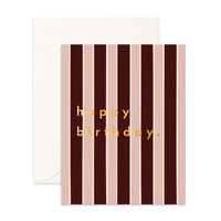Fox & Fallow Birthday Sorrento Stripe Greeting Card