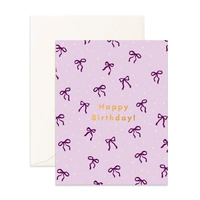 Fox & Fallow Birthday Violet Ribbons Greeting Card