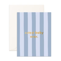 Fox & Fallow Cutest Baby Ever Cloud Stripe Greeting Card