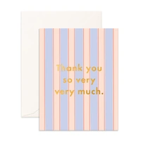 Fox & Fallow Thank You Powder Stripe Greeting Card