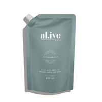 Al.ive Body Hand & Body Wash Refill 1 Litre - Kaffir Lime & Green Tea