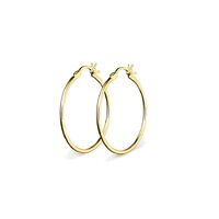 Urbanwall Jewellery Silver Essentials 25mm Hoop Earrings - Gold