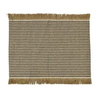 Coast to Coast Jai Cotton Jute Placemat - Black/White/Mustard