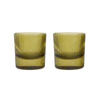 Here's How The Scout Lowball Glass Set of 2 - Olive