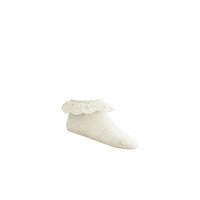Jamie Kay Frill Ankle Socks - Light Oatmeal Marle