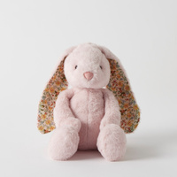 Jiggle & Giggle Medium Floral Bunny - Pink