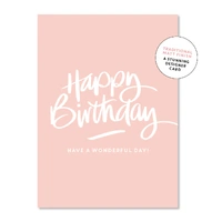 Just Smitten - Happy Birthday Peach Script 