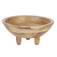 Casa Regalo-Edgar Wood Bowl with Legs 24x10cm-Natural