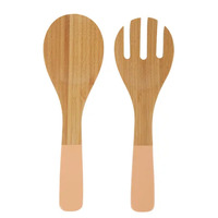 Assemble Bala S/2 Bamboo Salad Serve 7x23cm - Coral