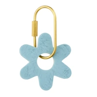 Assemble Kip Resin Flower Key Ring 7cm - Sky