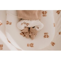 little & fern Knitted Booties - Teddy