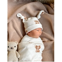 little & fern Double Knot Beanie - Teddies