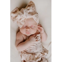 little & fern Oversized Topknot - Paisley Coffee