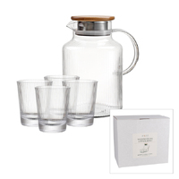 Pure Todd Clear Water Jug with 4 Glass Set