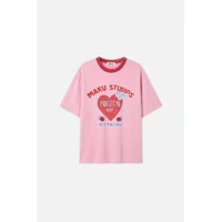 MAKU Heartbreaker Oversized Tee - Baby Pink