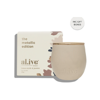 Al.ive Body Metallic Edition Soy Candle - Lemon Myrtle & Jasmine
