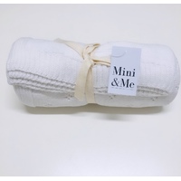 Mini & Me Heirloom Baby Blanket - White