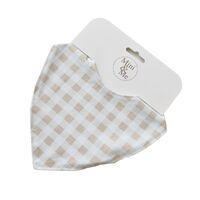 Mini & Me Waterproof Dribble Bib - Nude Gingham