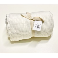 Mini & Me Shell Baby Blanket - Whisper White