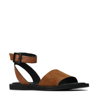 EOS Mirano W Leather Suede Sandal - Brandy