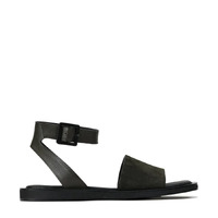 EOS Mirano W Leather Suede Sandal - Dark Olive