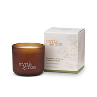 Myrtle & Moss Soy Wax Mini Candle - Bergamot, Tangerine & Geranium Leaf