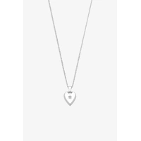 Liberte Stella Crystal Heart Necklace - Silver
