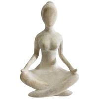 Coast to Coast Yogi Lady Resin Sculpture 12x21cm - White