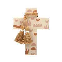 Coast to Coast Curio Resin Cross 15x20cm - Natural/Nude