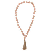 Coast to Coast Saffron Wooden Hanging Beads 53cm - Coral