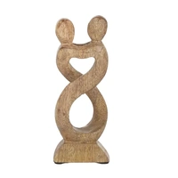 Coast to Coast Abbraccio Wood Sculpture 8x20cm Natural