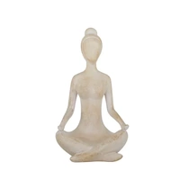 Coast to Coast Yogi Lady Resin Sculpture 17x29cm - Natural