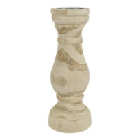 Coast to Coast Wade Wooden Candleholder 13x35cm - Natural