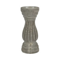 Coast to Coast Wylie Wooden Candleholder 12x29cm - Grey Wash