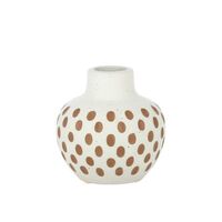 Coast to Coast-Aman Ceramic Vase 12x12cm-Grey/Brown