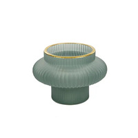 Coast to Coast Velda Glass Candleholder 9.5x8cm - Matte Tea