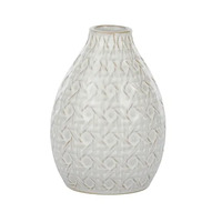Coast to Coast Wickham Ceramic Vase 9x12.5cm - White