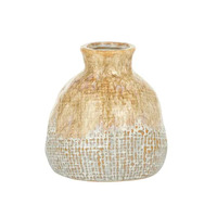 Coast to Coast Kibi Ceramic Vase 13x13.5cm - Naural/White