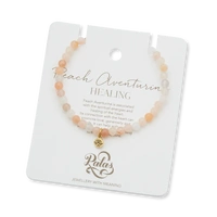 Palas Peach Aventurine 'Healing' Gem Bracelet