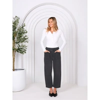 Monaco Jean Leo Barrel Jean - Black