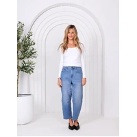 Monaco Jeans Toni Barrel Jeans - Light Blue