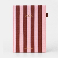 Fox & Fallow Vertical Planner - Burgundy Stripe