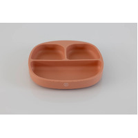 Isabella & Frankie Silicone Suction Divider Plate - Peach