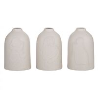 Amalfi Mano Vase 10x10x16cm 3 assorts - Cream