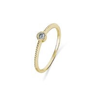 Urbanwall Jewellery Sterling Silver Gold Plated CZ Stone Set Stack Ring - Gold