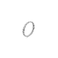 Urbanwall Jewellery Sterling silver plaited rope ring - Silver